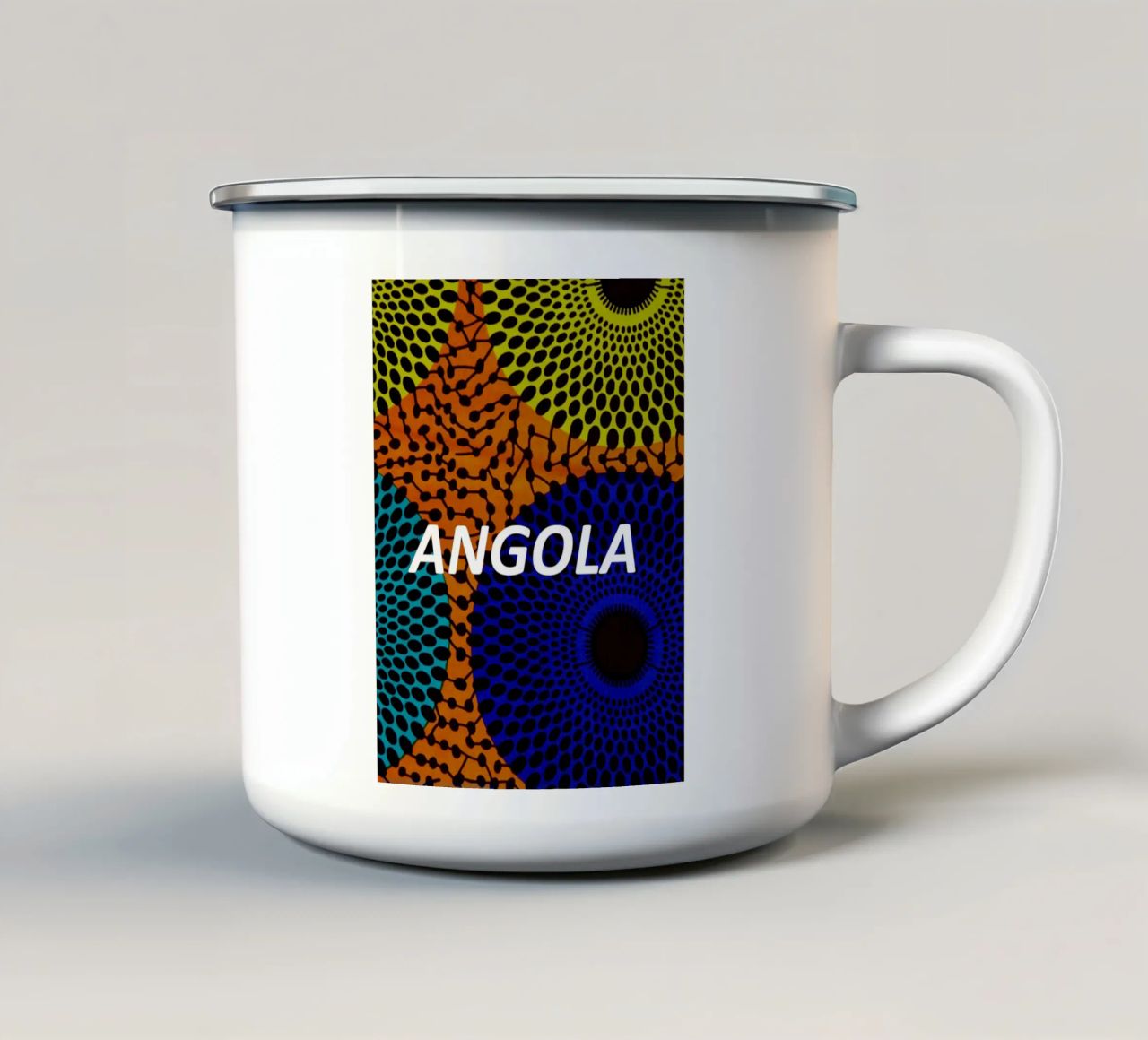 Angola tazza in smalto da Mathudace Créas