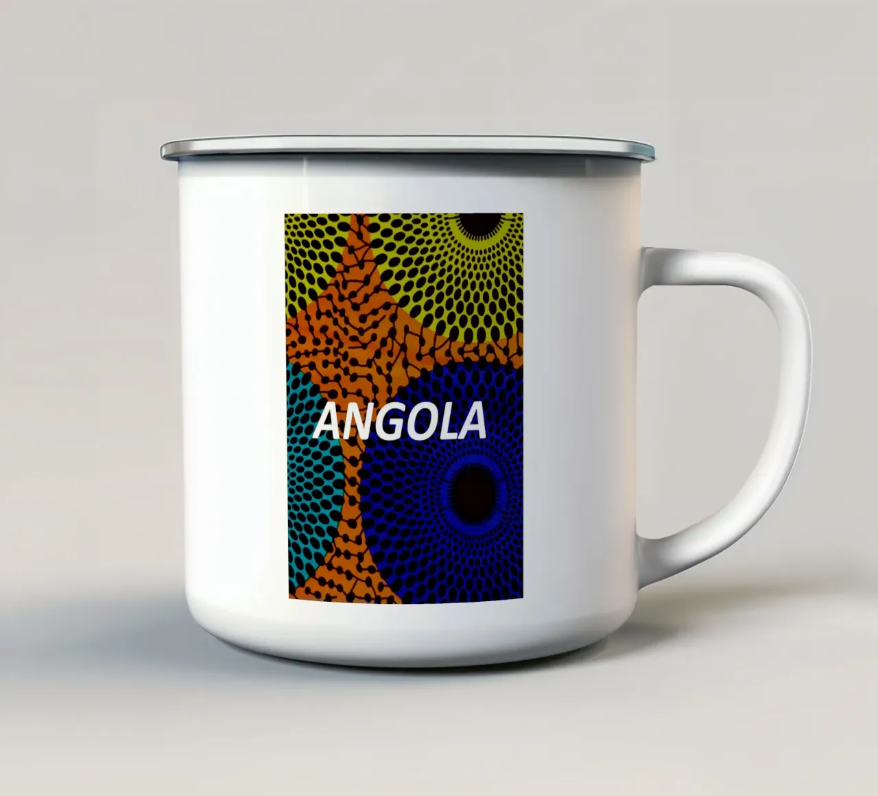 Angola tazza in smalto da Mathudace Créas