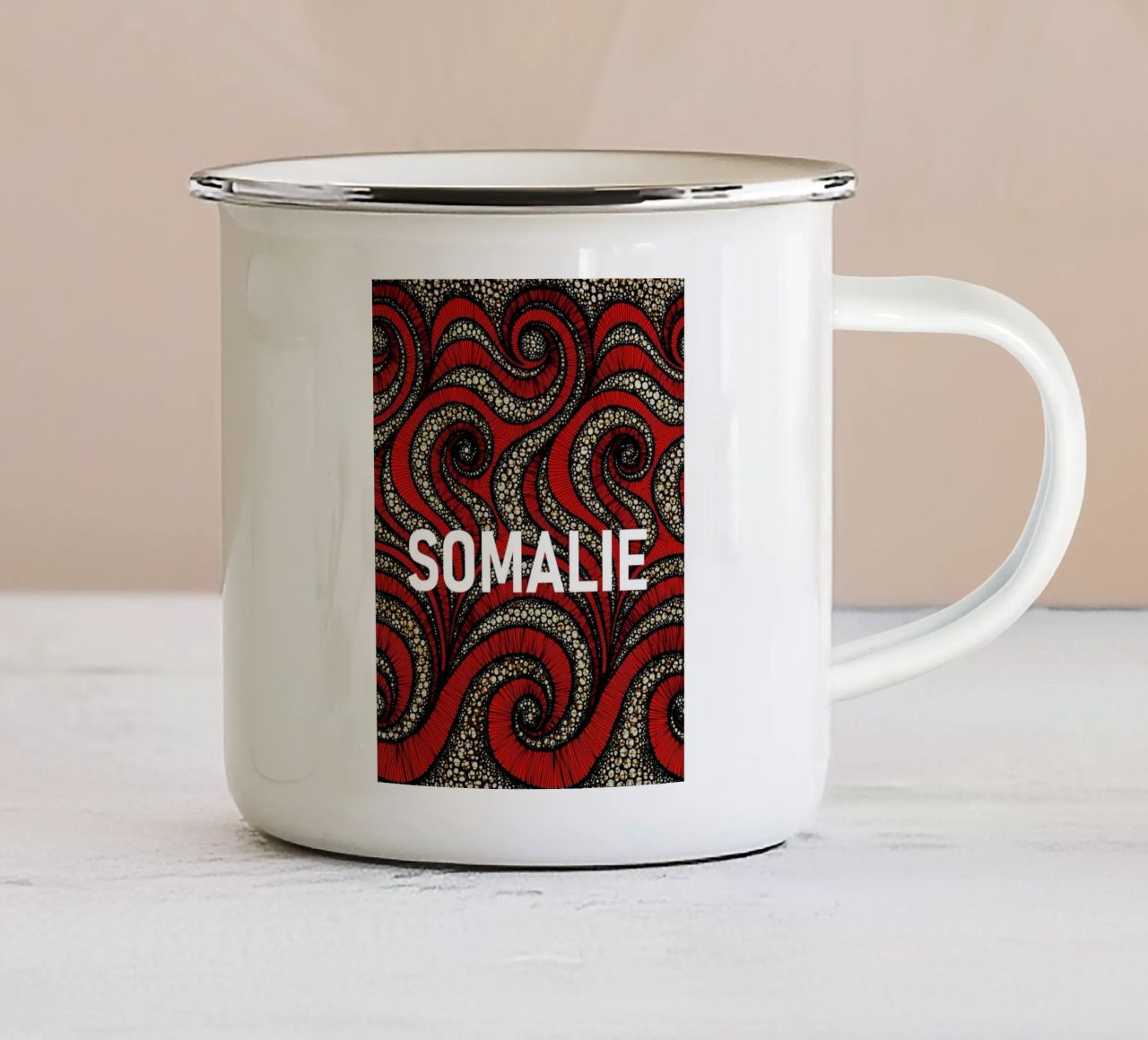 Somalie tazza in smalto da Mathudace Créas