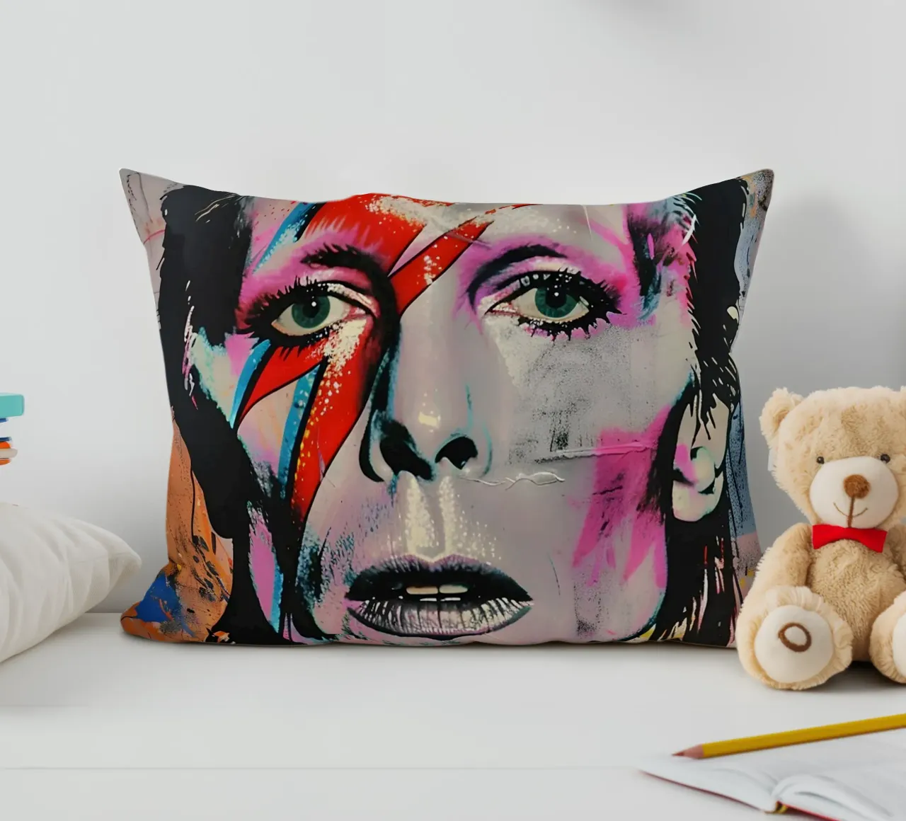 David Bowie cuscino da FreeArtStudio