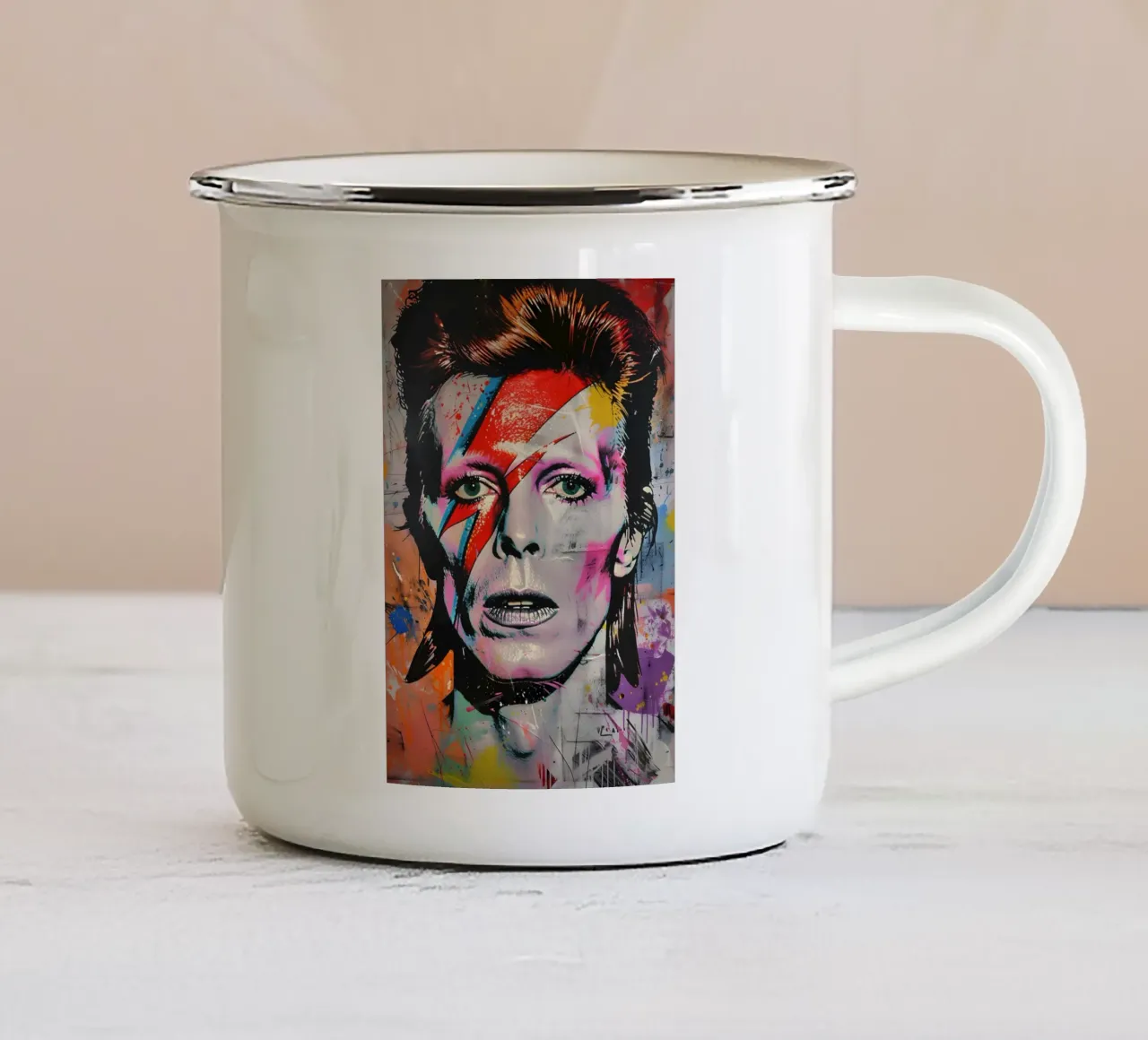 David Bowie tazza in smalto da FreeArtStudio