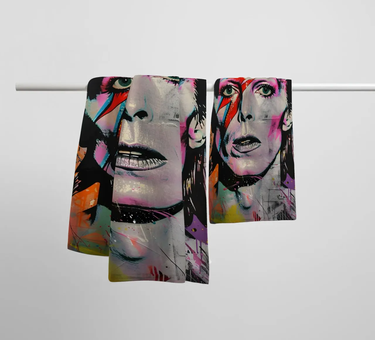 David Bowie asciugamano da bagno da FreeArtStudio