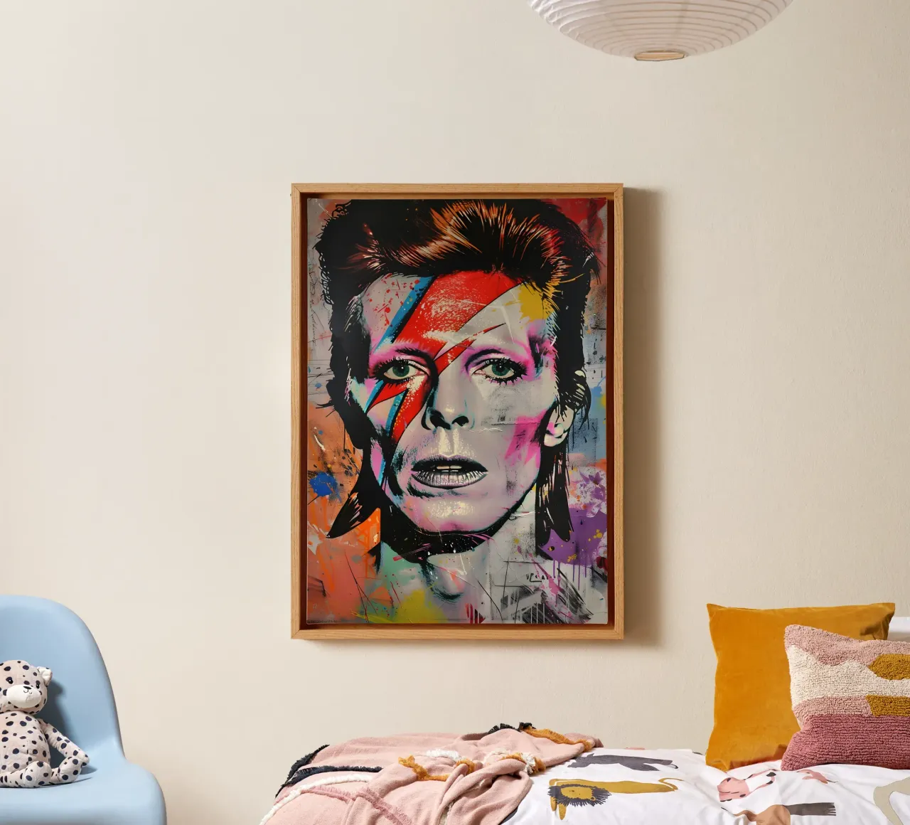 David Bowie tela con Cornice a cassetta da FreeArtStudio