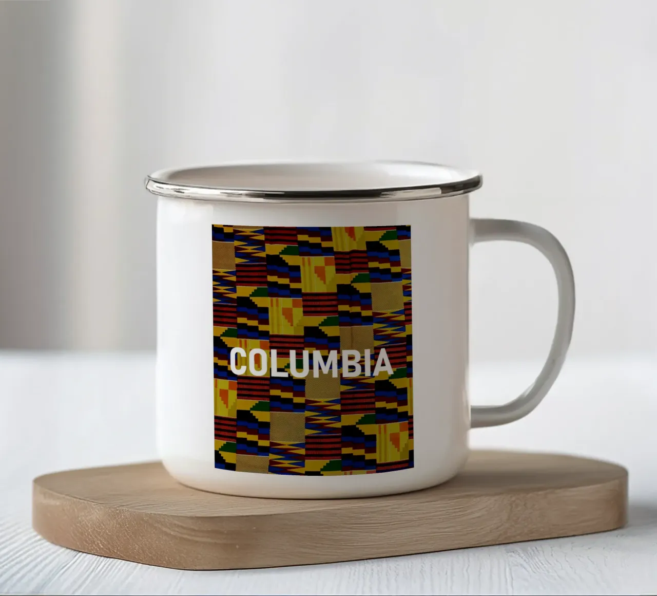 Columbia tazza in smalto da Mathudace Créas