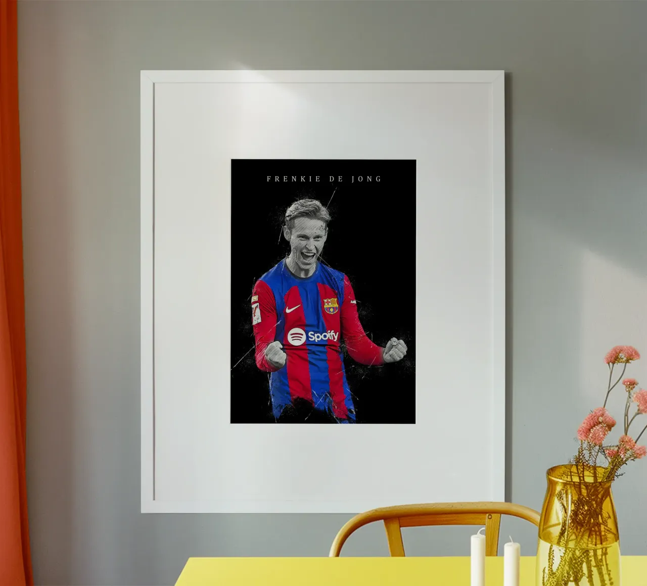 Frenkie de Jong poster con telaio in legno da tenten