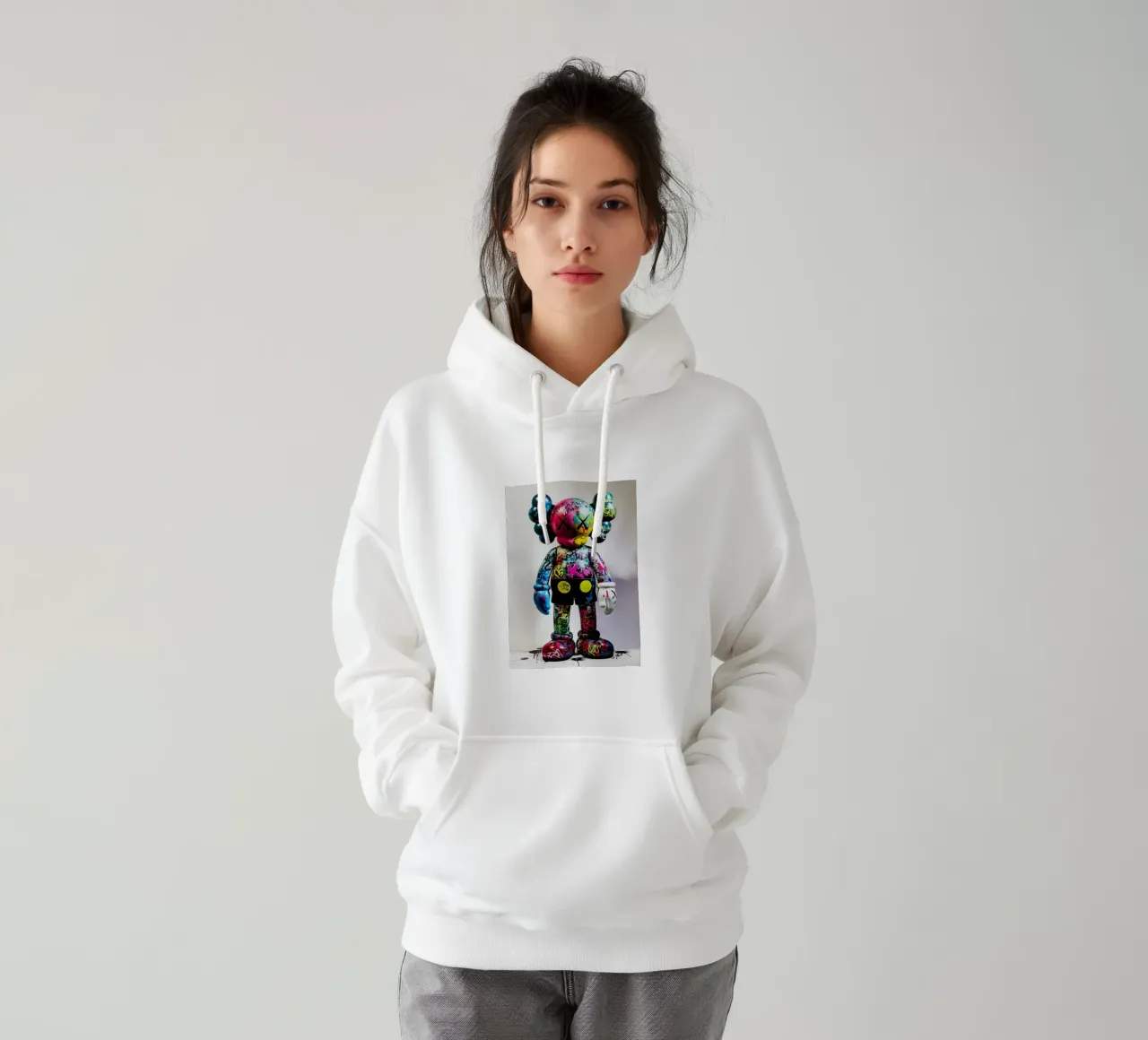 Pop art KAWS Graffiti felpa con cappuccio da FreeArtStudio