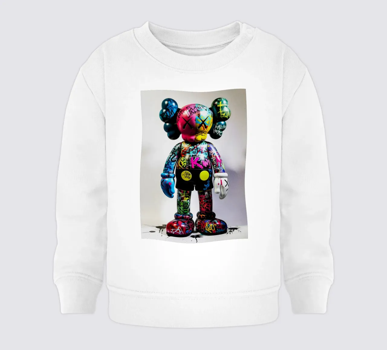 Pop art KAWS Graffiti felpa neonato da FreeArtStudio