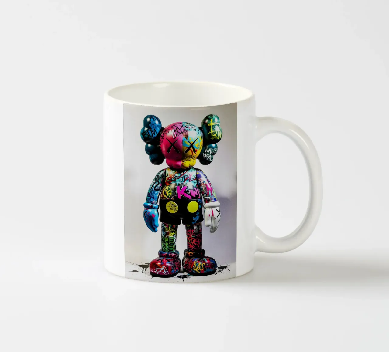 Pop art KAWS Graffiti tazza in ceramica da FreeArtStudio
