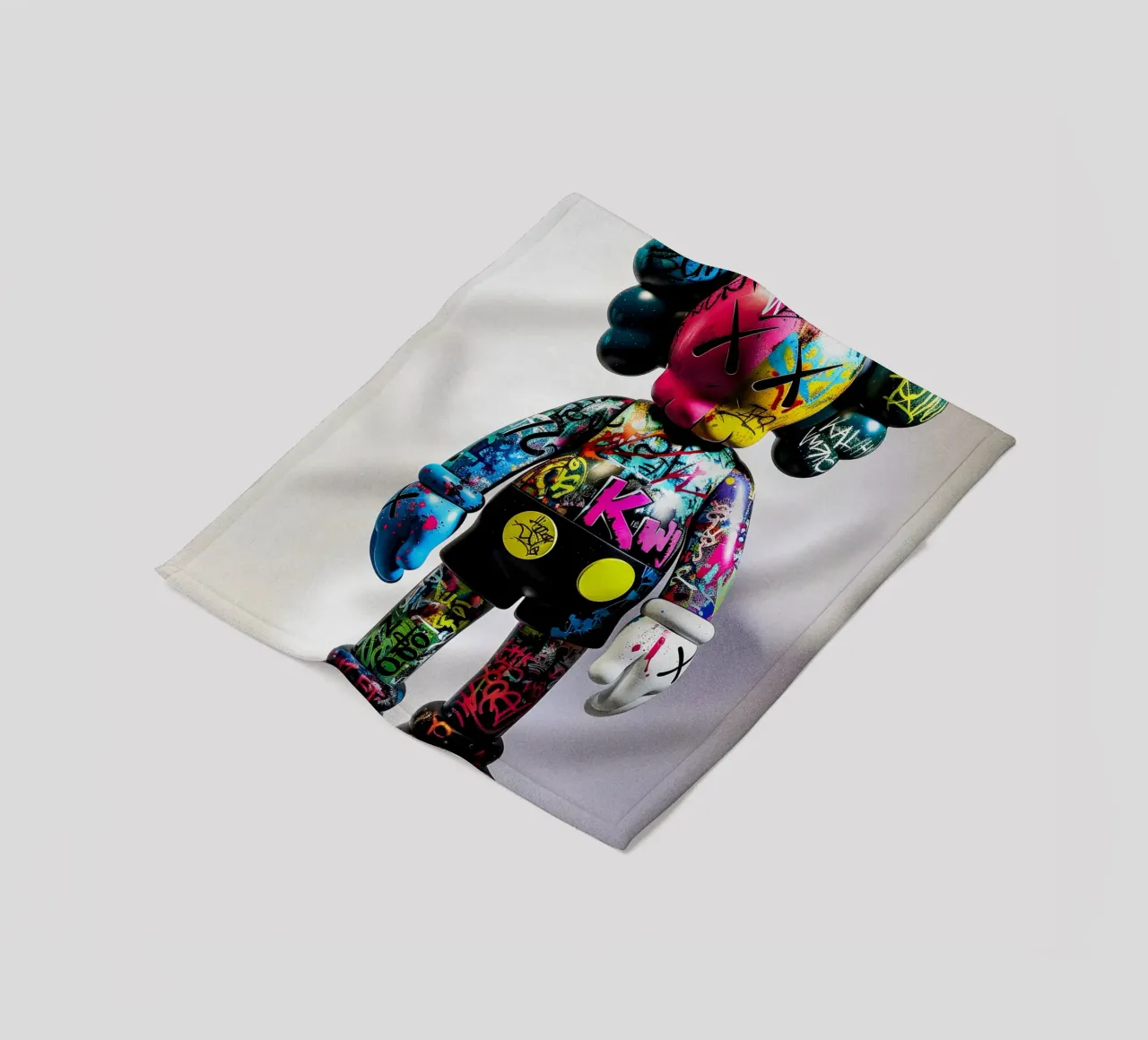 Pop art KAWS Graffiti coperta in pile da FreeArtStudio