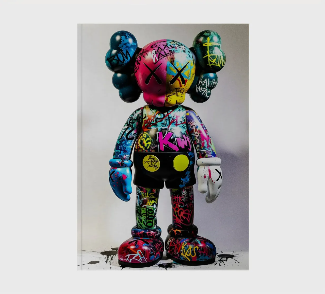 Pop art KAWS Graffiti notebook by FreeArtStudio