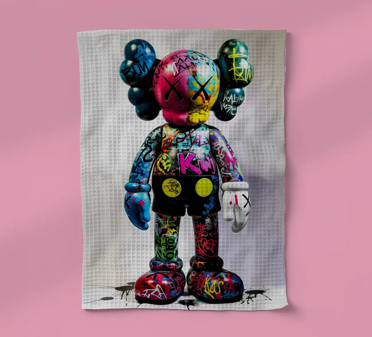 Pop art KAWS Graffiti canovaccio da cucina da FreeArtStudio