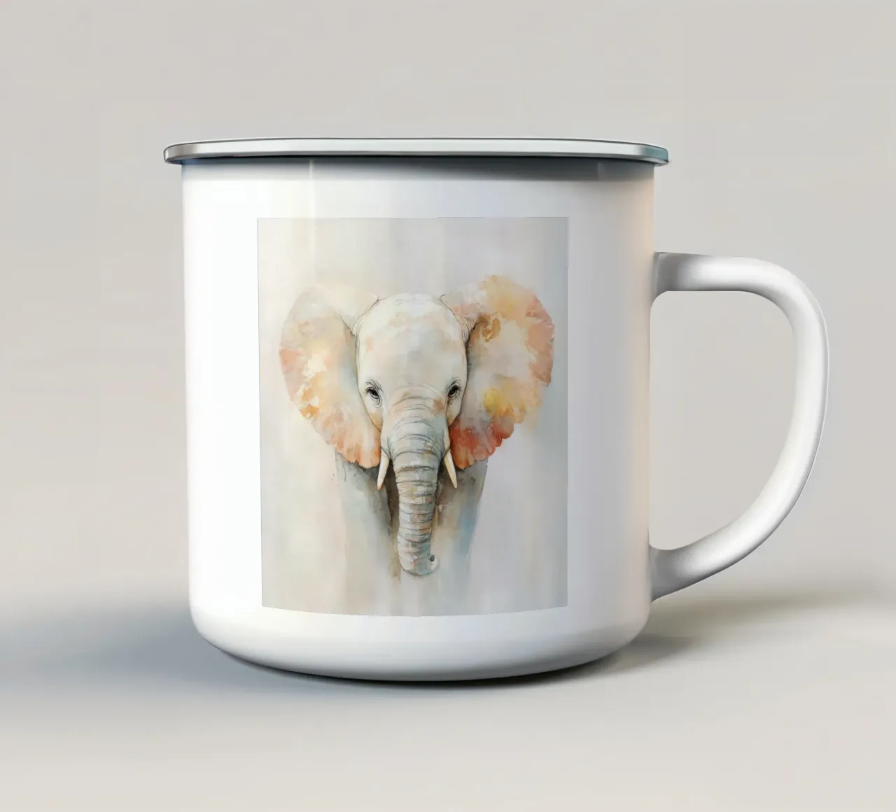 Vivaio di elefanti tazza in smalto da Imagine