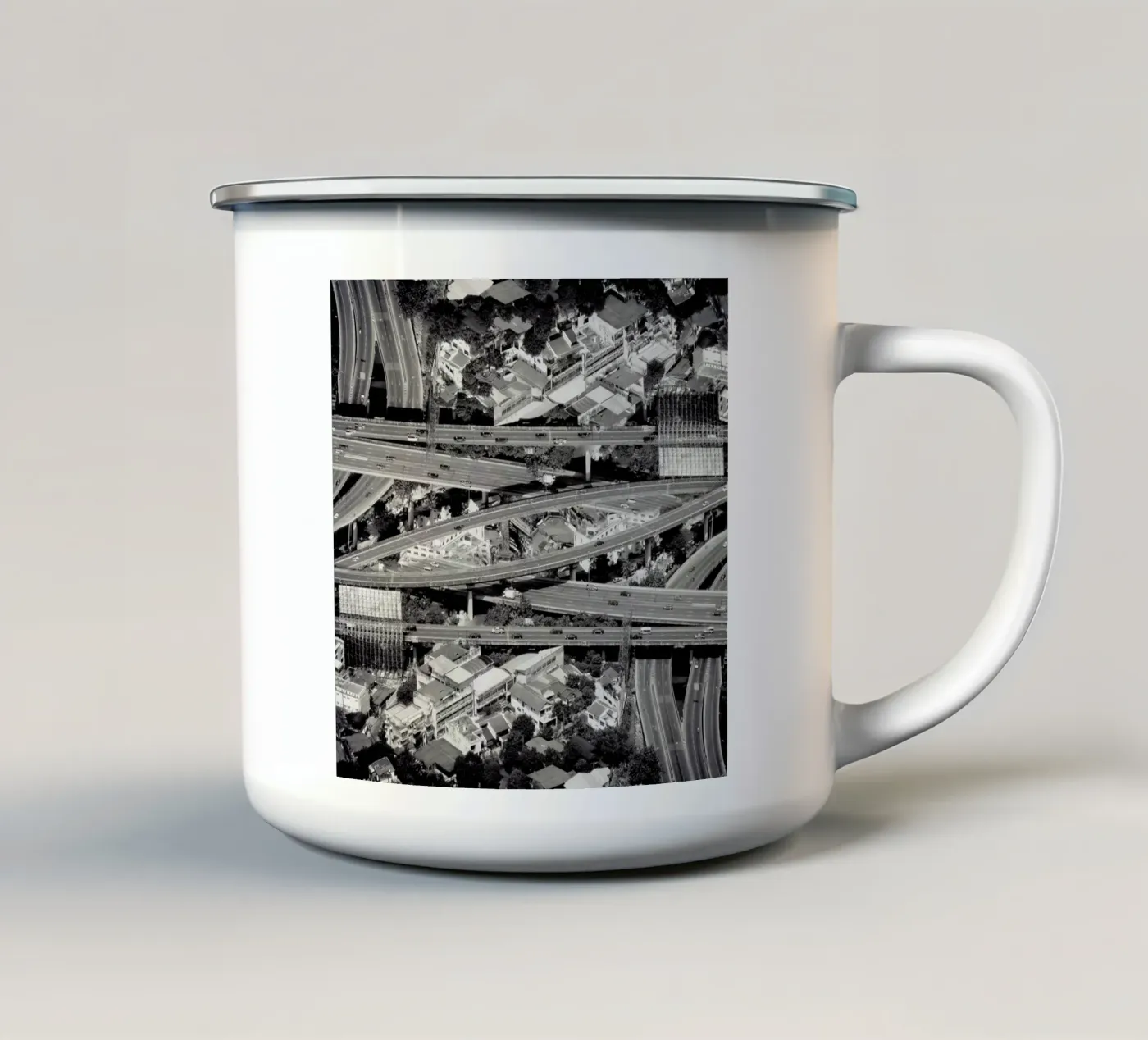 Cofluence enamel mug by Eugene Soloviev