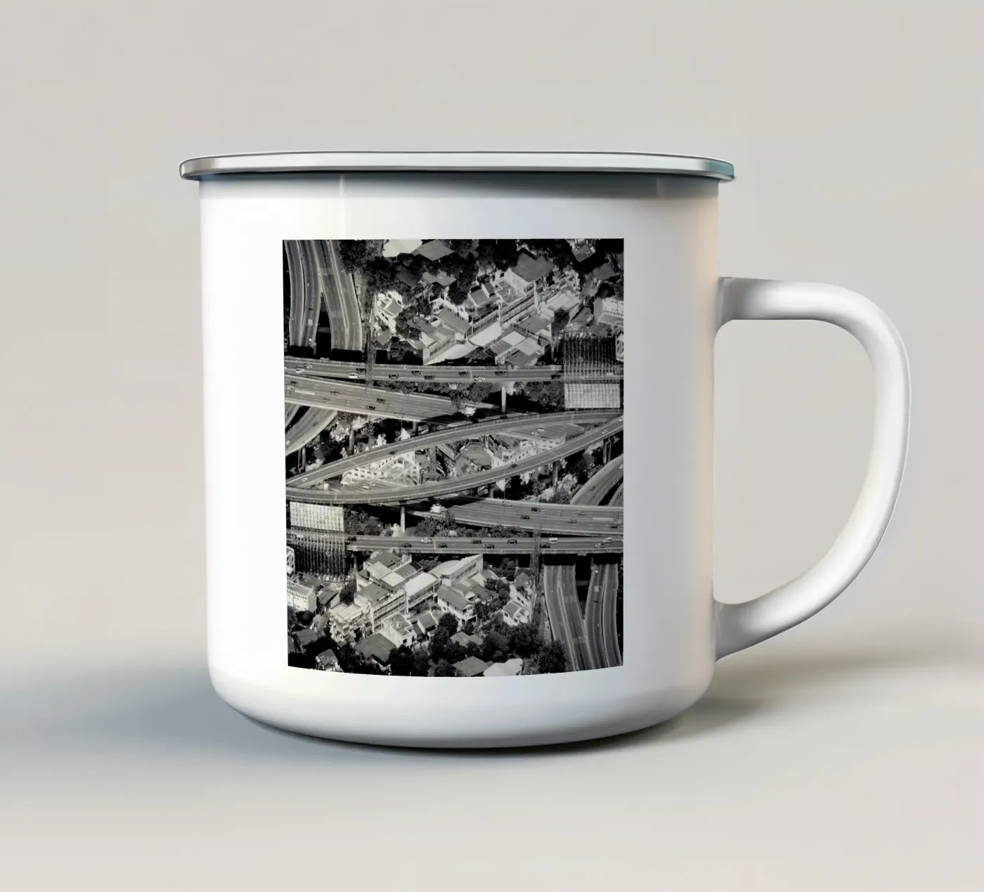 Cofluence enamel mug by Eugene Soloviev