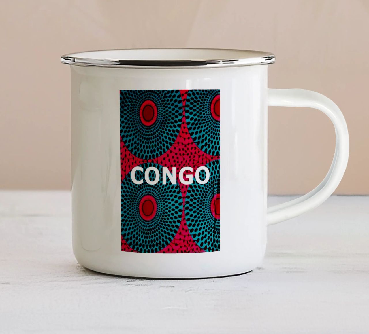 Congo tazza in smalto da Mathudace Créas