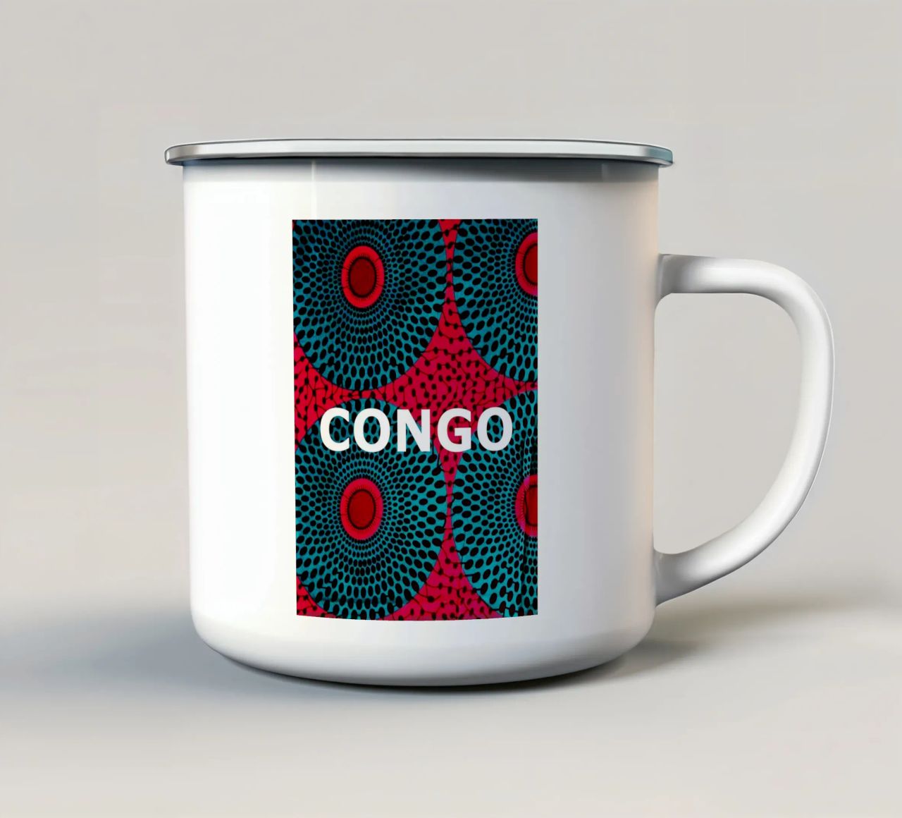 Congo tazza in smalto da Mathudace Créas