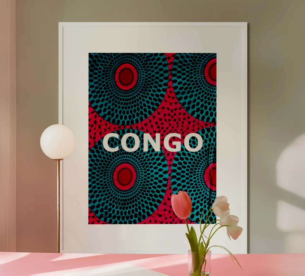 Congo poster con telaio in alluminio da Mathudace Créas