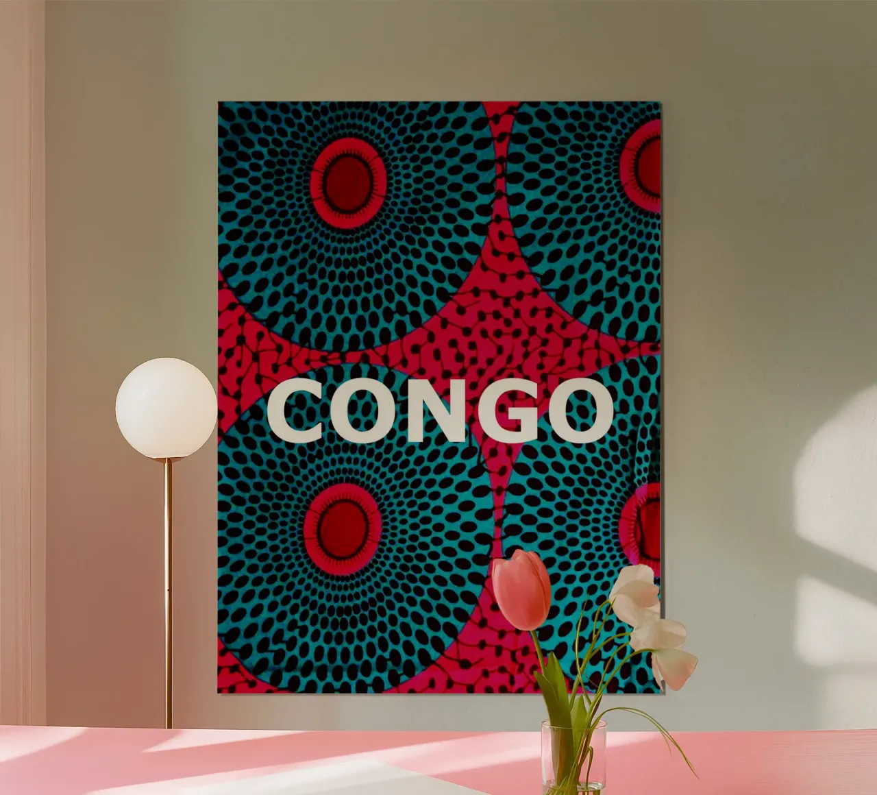 Congo poster con telaio in alluminio da Mathudace Créas
