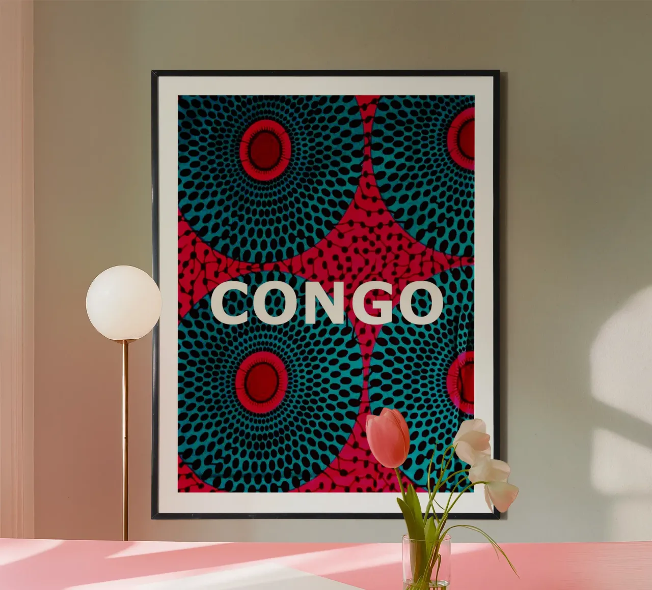 Congo poster con telaio in alluminio da Mathudace Créas