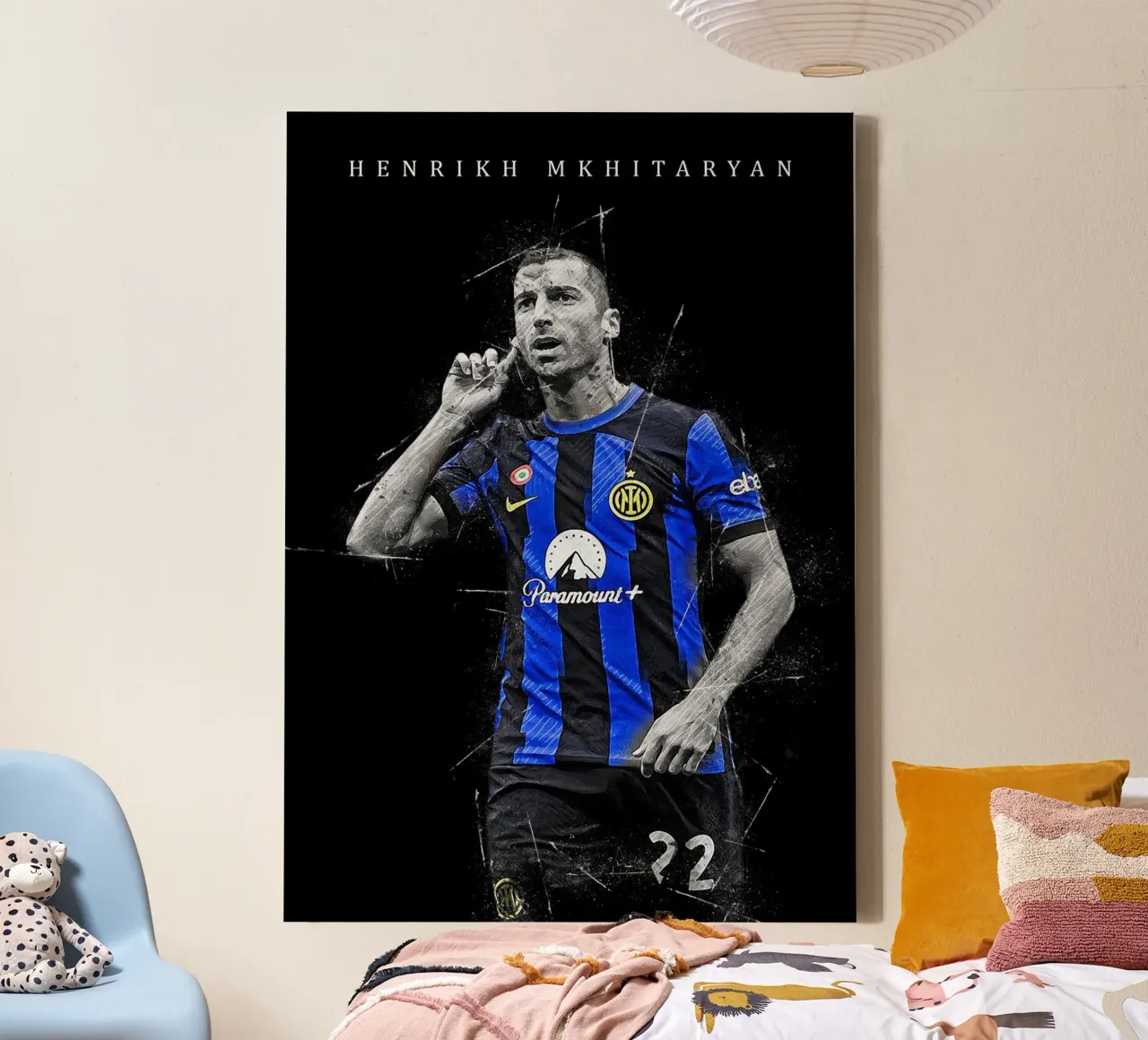 Henrikh Mkhitaryan tela con Cornice a cassetta da tenten