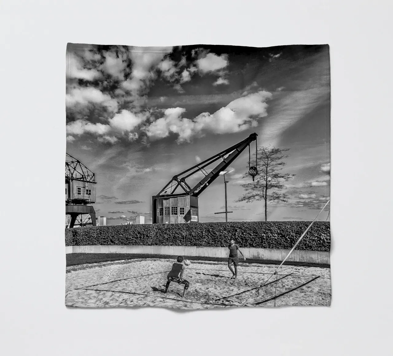 Krähne-Volley fleece blanket by Edenart