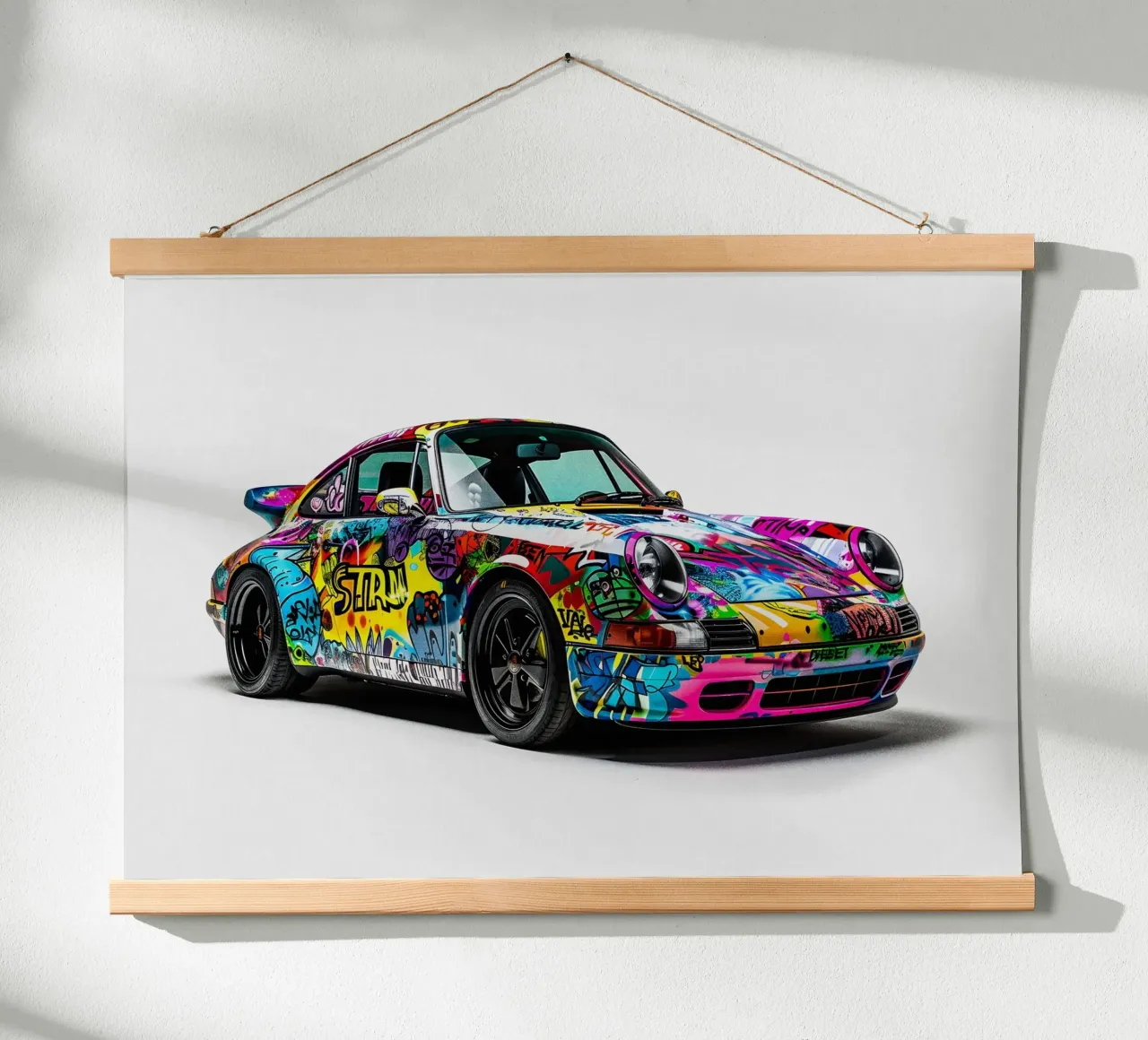 Pop art Porsche 911 Graffiti poster da FreeArtStudio