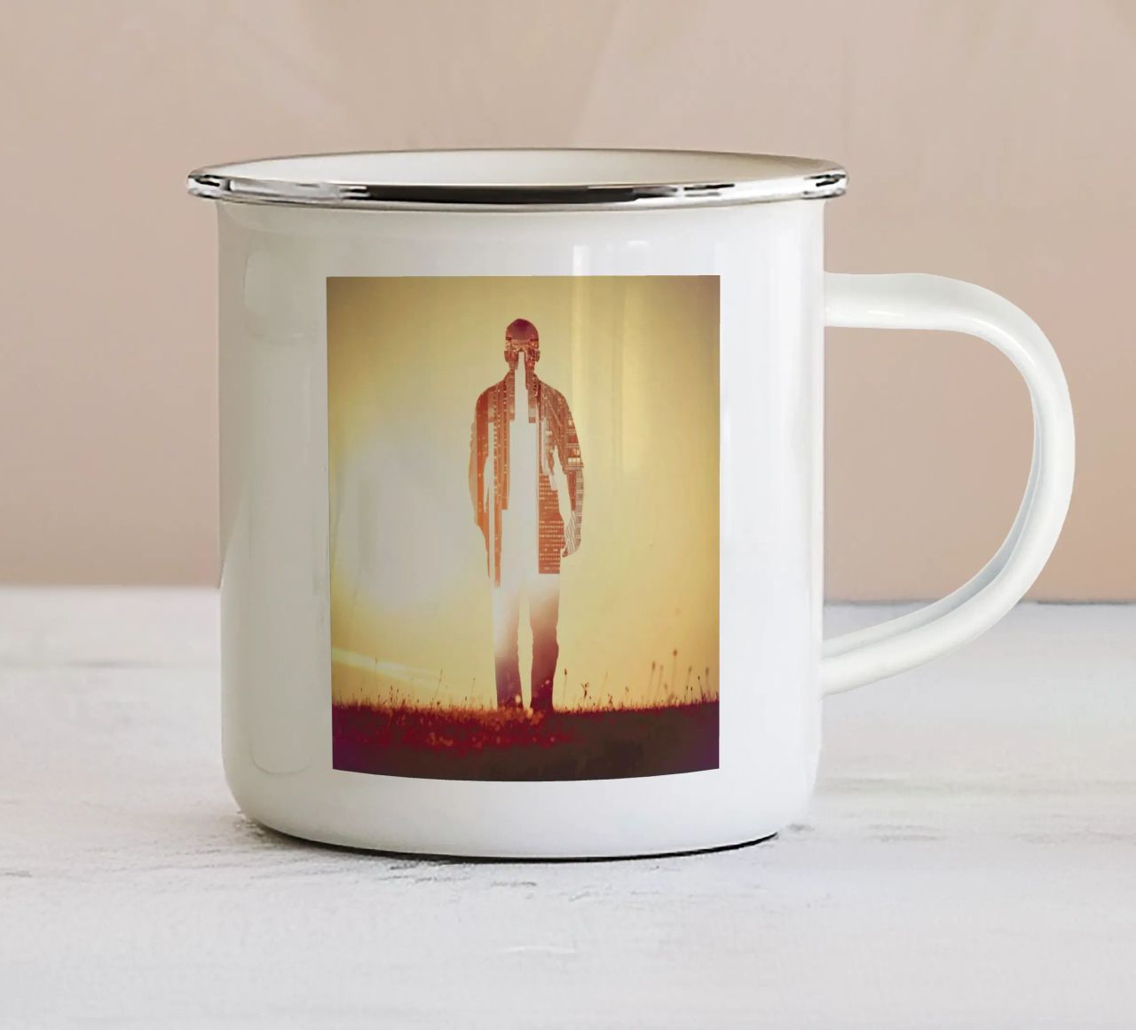 Time Manager tazza in smalto da Eugene Soloviev