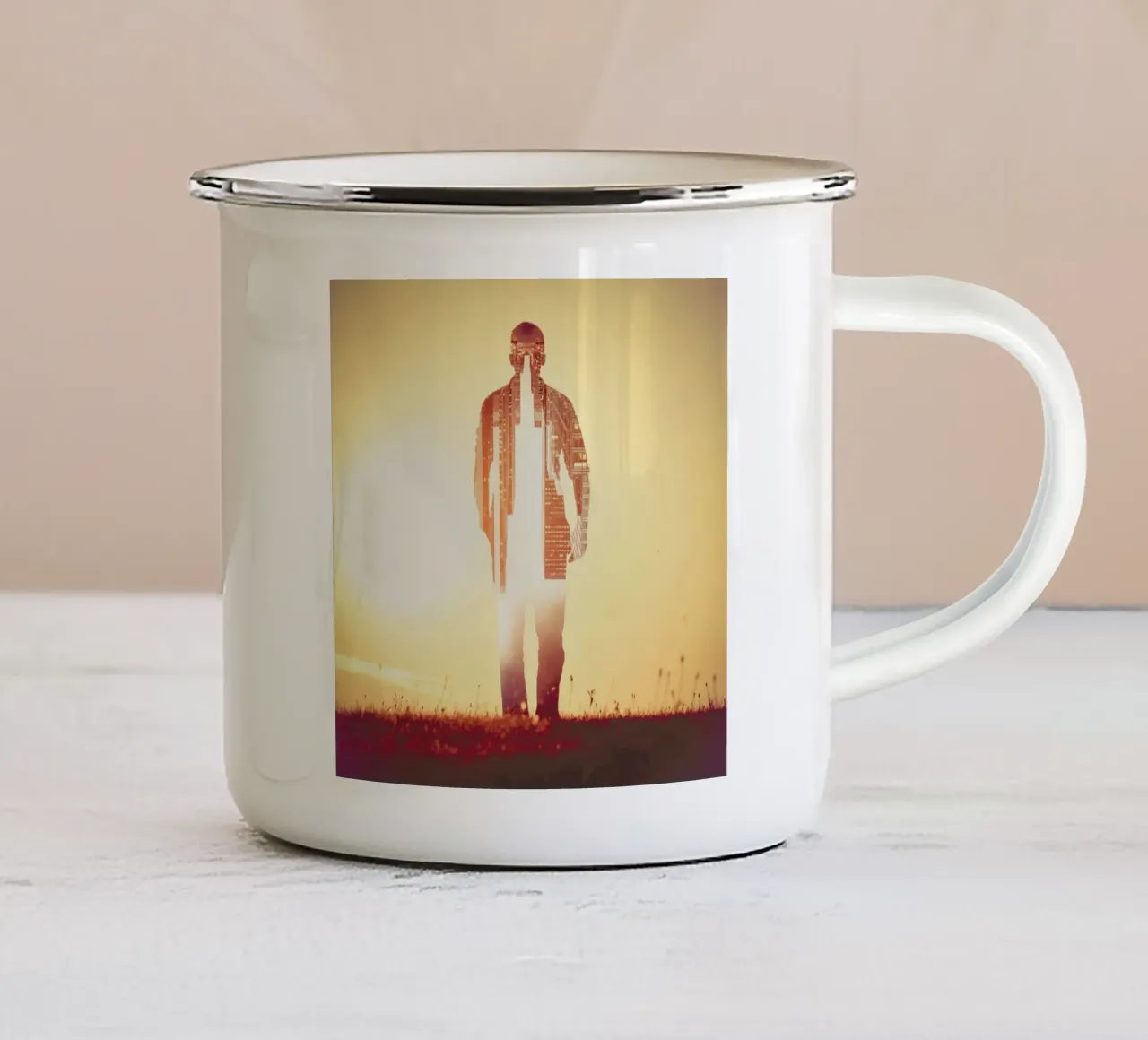 Time Manager enamel mug by Eugene Soloviev
