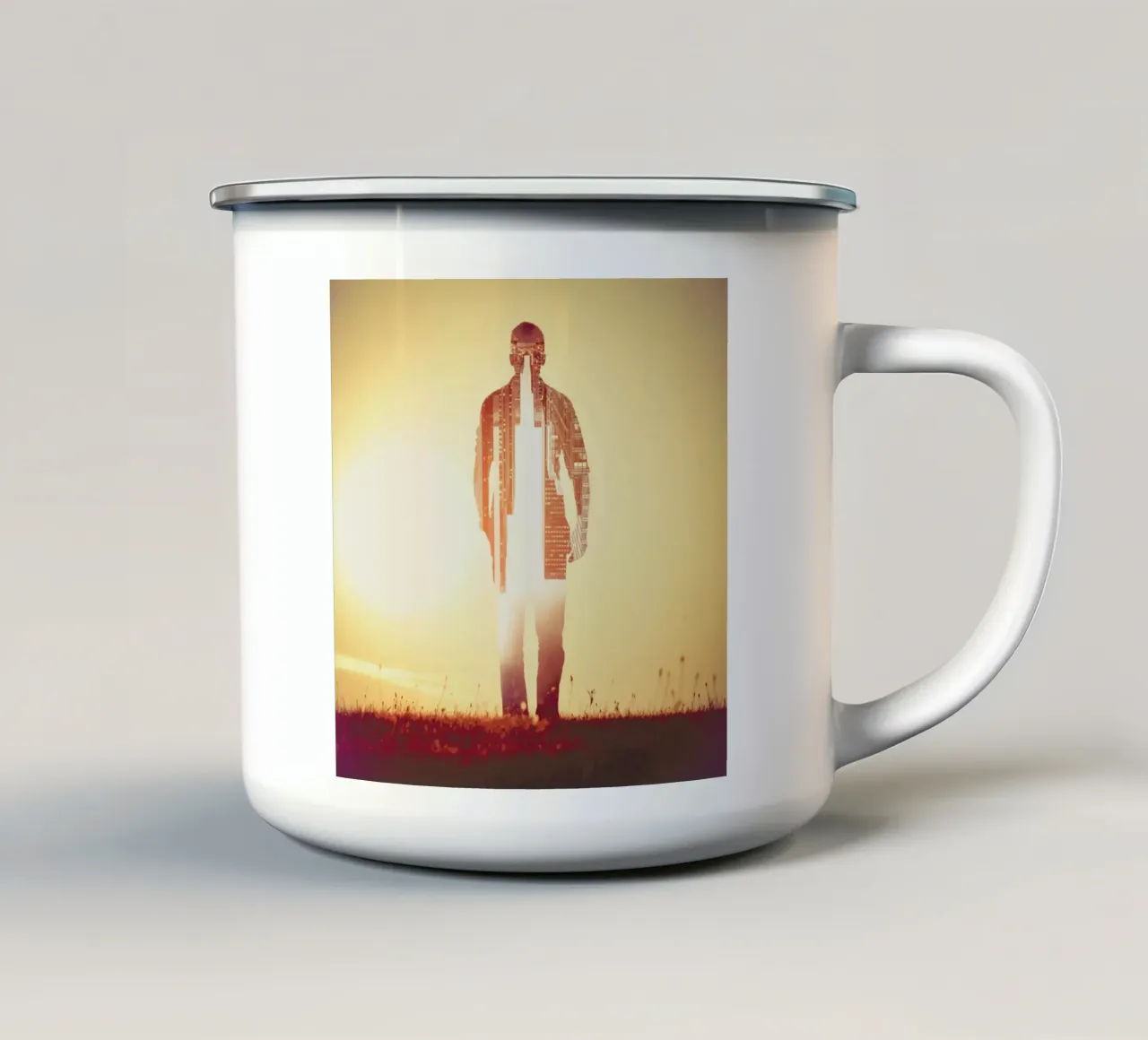 Time Manager enamel mug by Eugene Soloviev