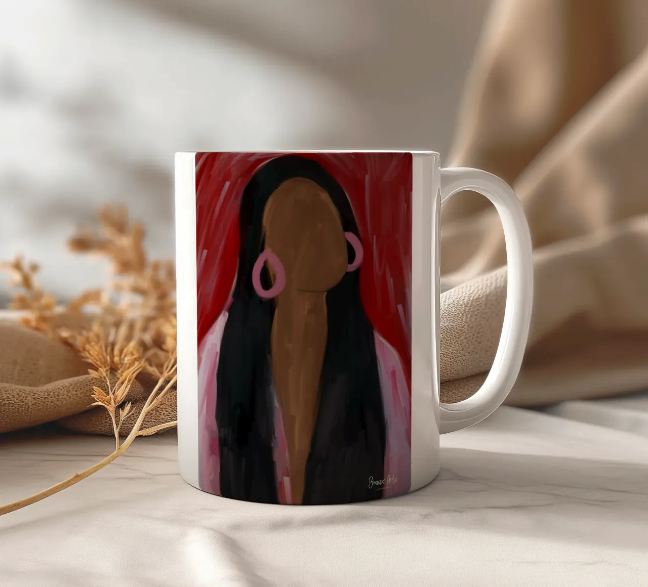 Afro Tales tazza in ceramica da Mathudace Créas