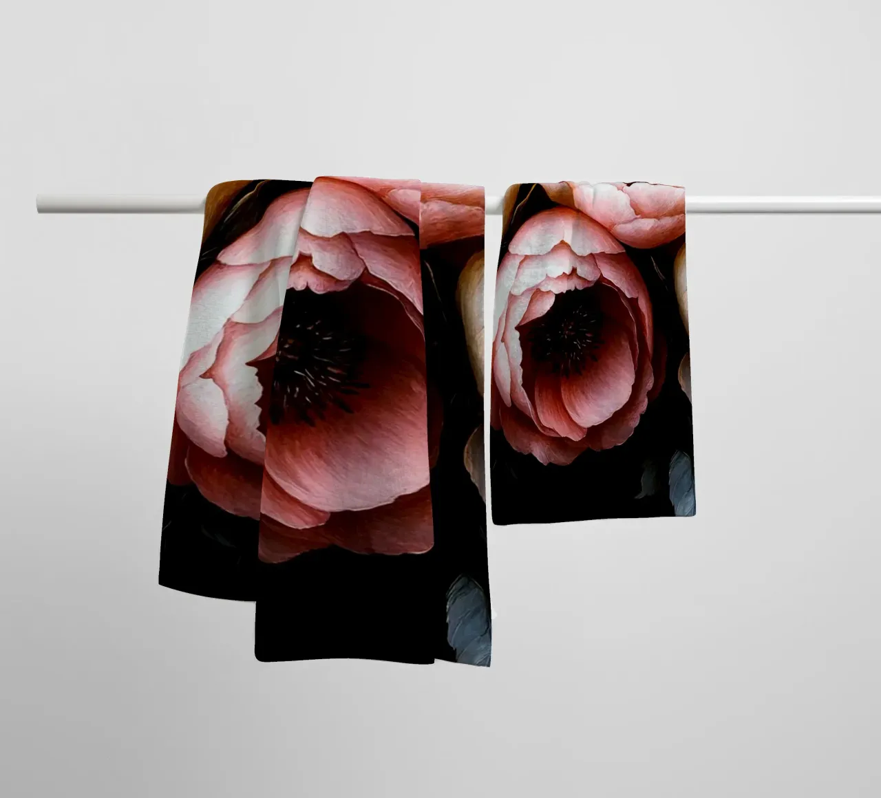 Elegant Baroque Peony Bouquet towel by Flower Garden - Uta Naumann