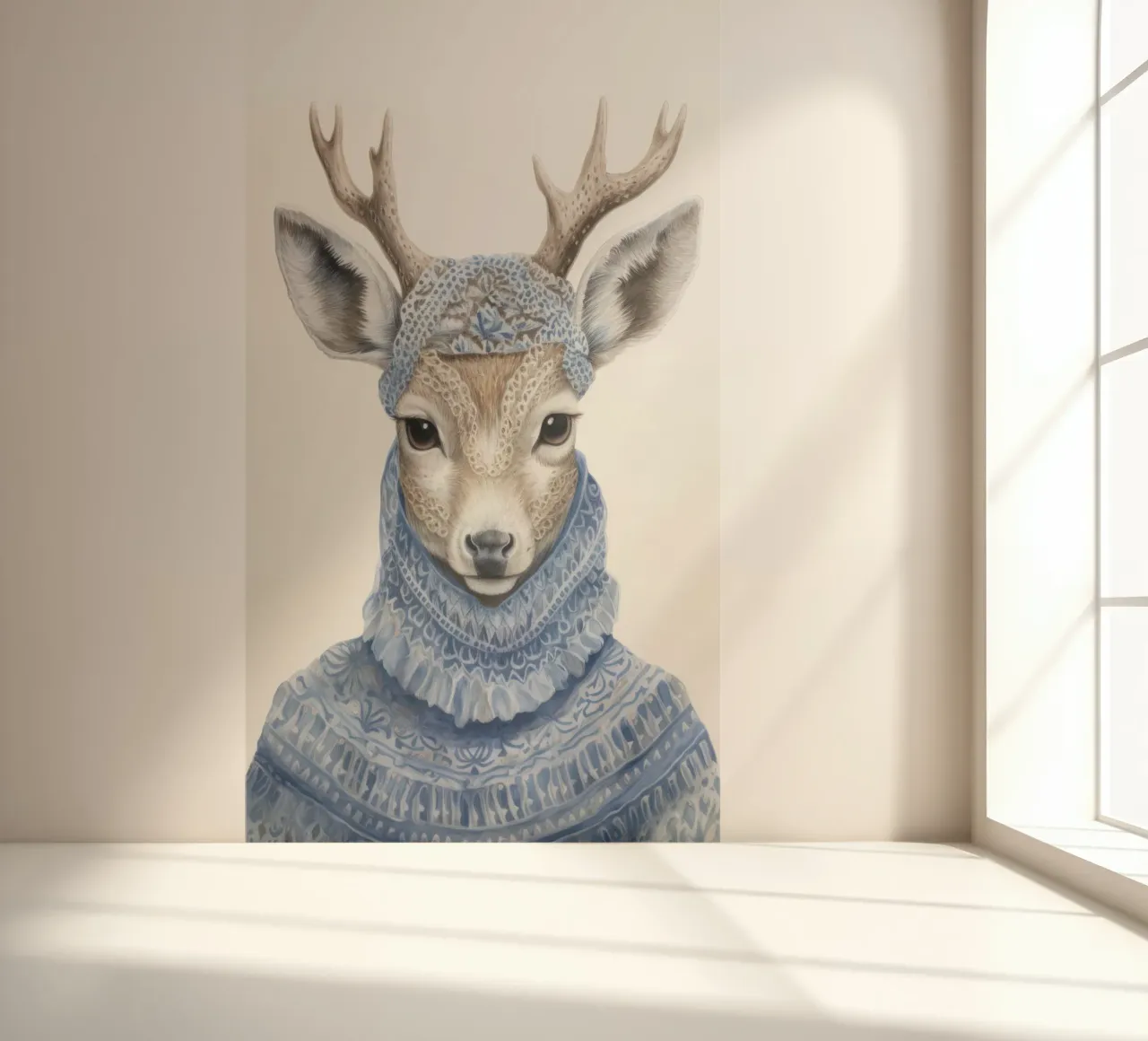 Cute Deer in Sweater photo wallpaper by IamHomeStudio