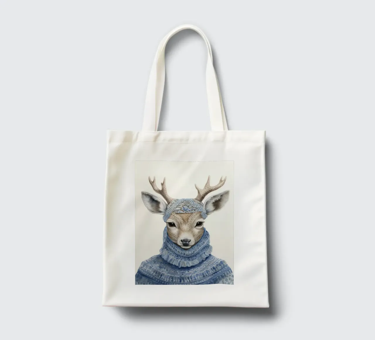 Mignon cerf en pull tote bag de IamHomeStudio