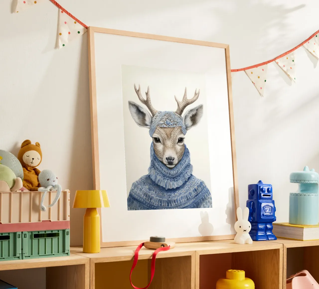 Mignon cerf en pull hahnemühle de IamHomeStudio