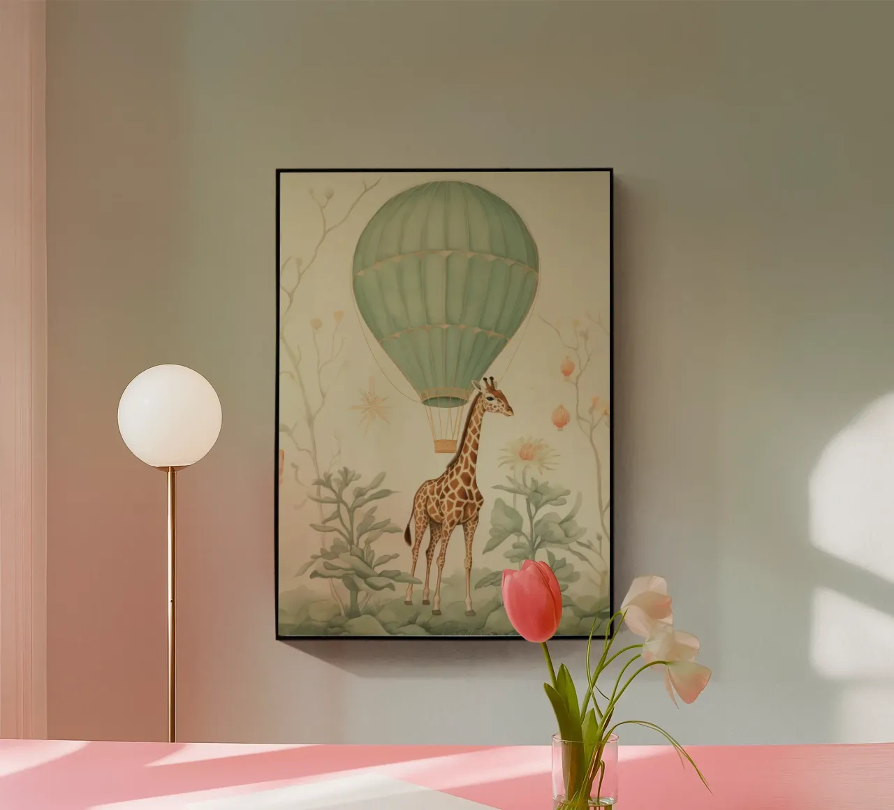 Giraffa con mongolfiera plexiglass da IamHomeStudio