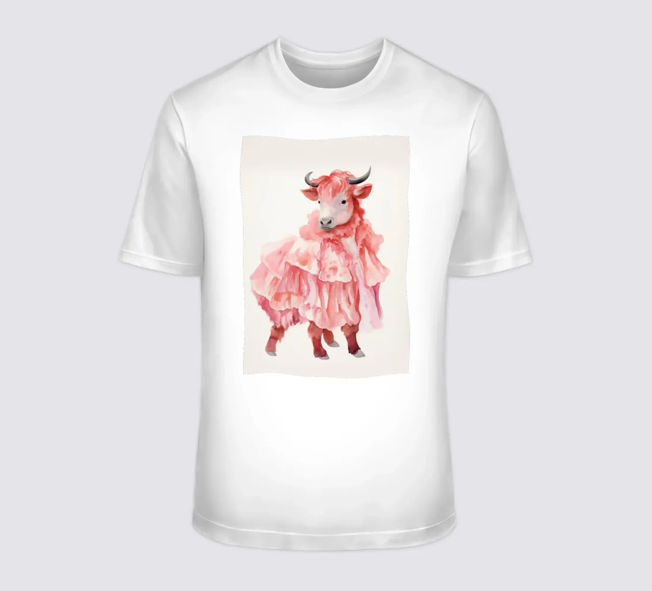 Mucca in rosa t-shirt da IamHomeStudio