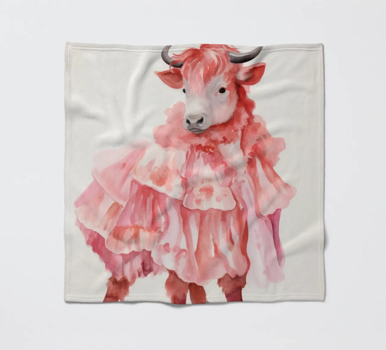 Mucca in rosa coperta in pile da IamHomeStudio