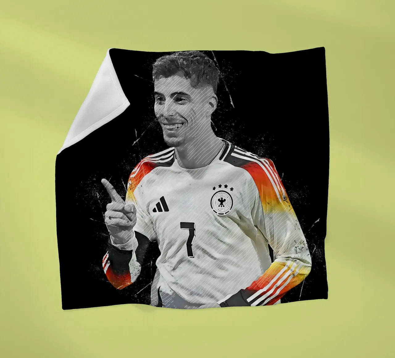 Kai Havertz coperta in pile da tenten