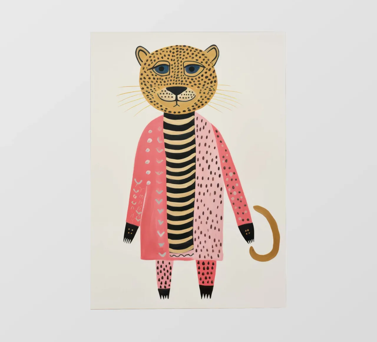 Cute Leopard fotobehang van IamHomeStudio