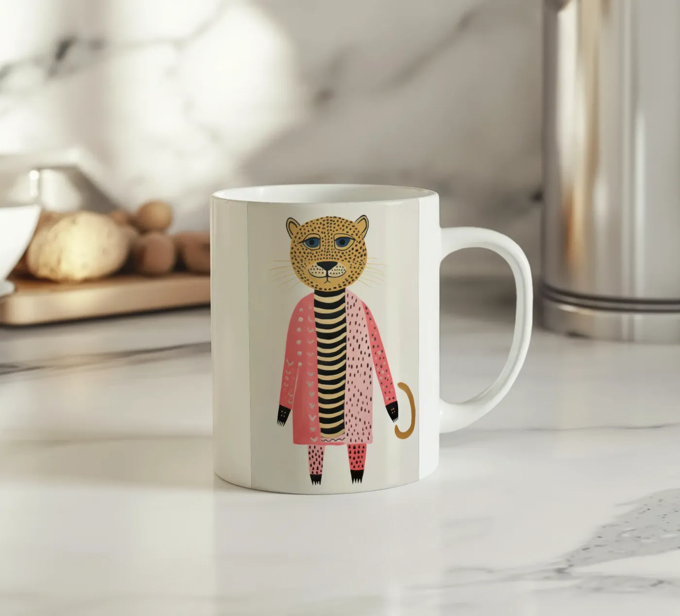 Léopard mignon mug en céramique de IamHomeStudio