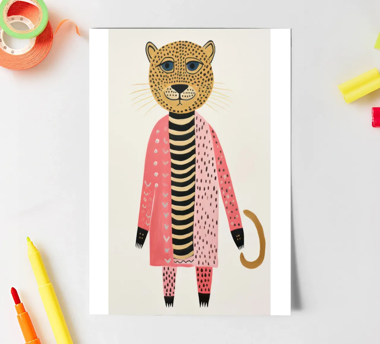 Cute Leopard sticker sheet by IamHomeStudio