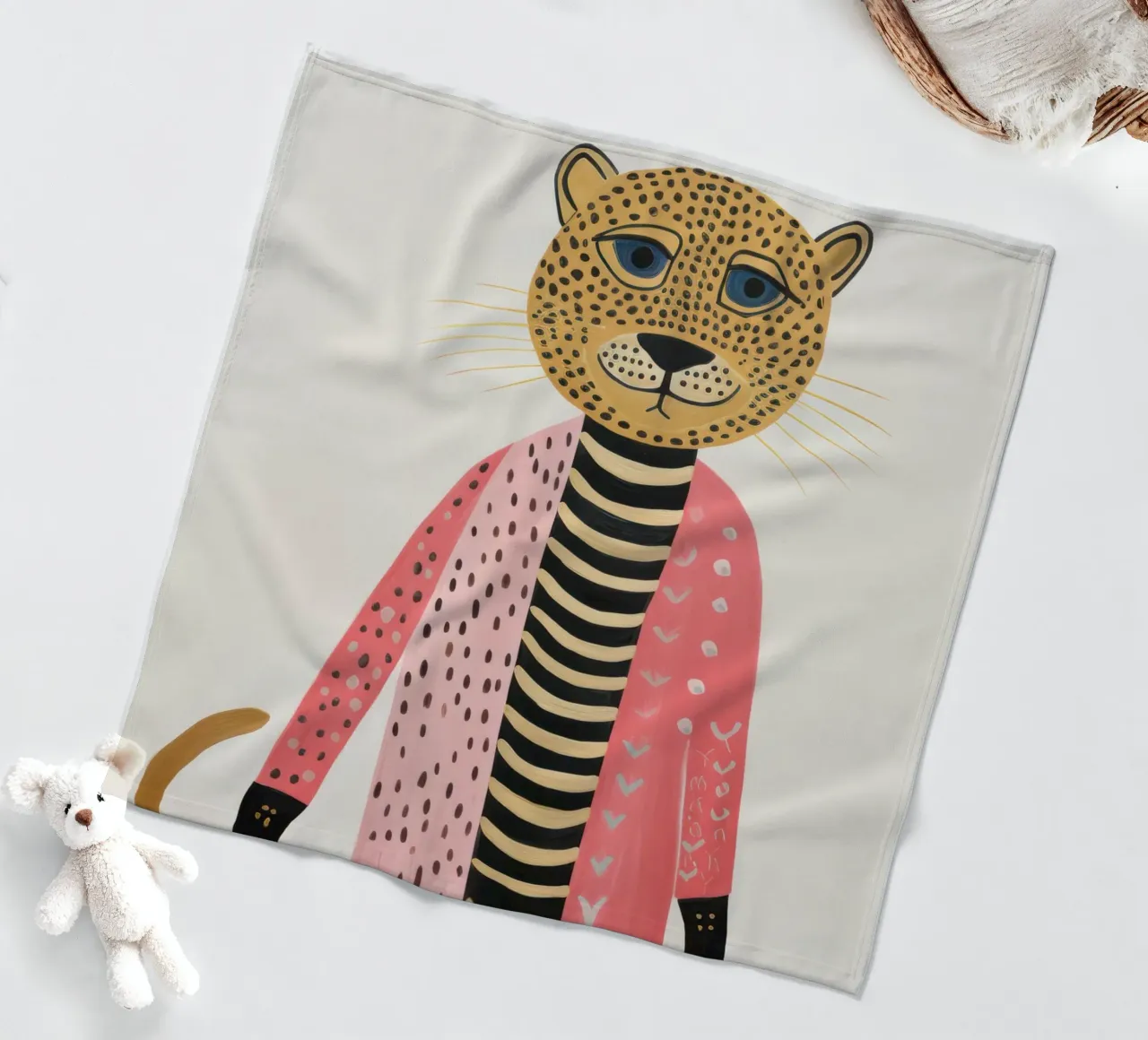 Niedlicher Leopard Fleecedecke von IamHomeStudio