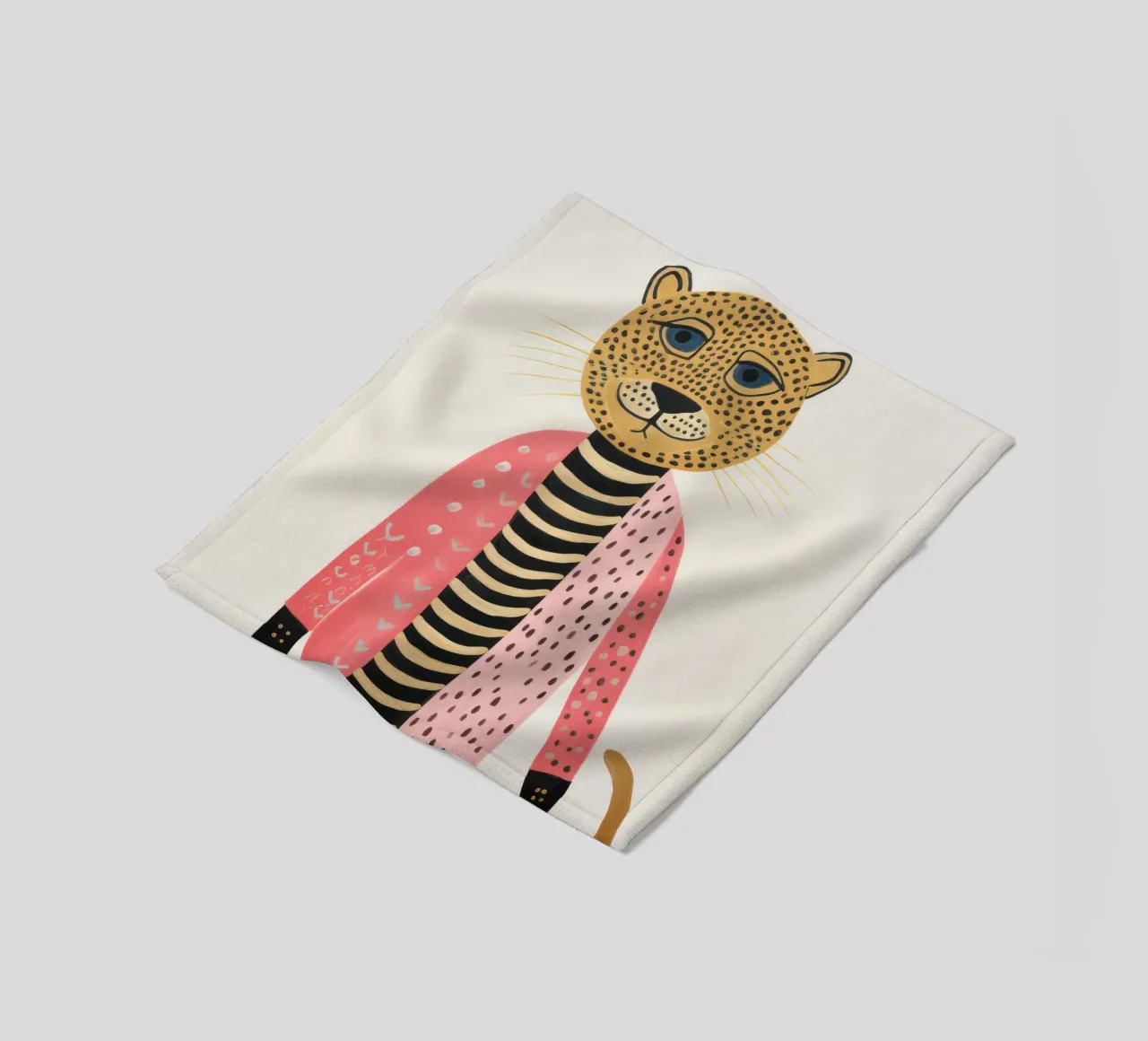 Niedlicher Leopard Fleecedecke von IamHomeStudio