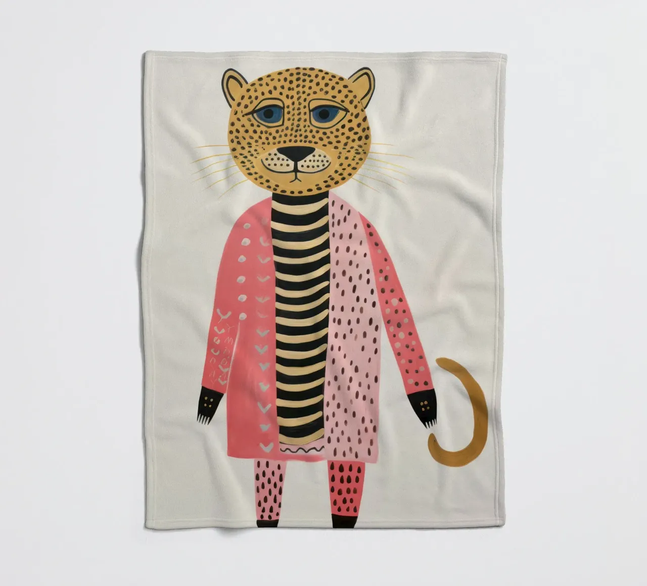 Niedlicher Leopard Fleecedecke von IamHomeStudio