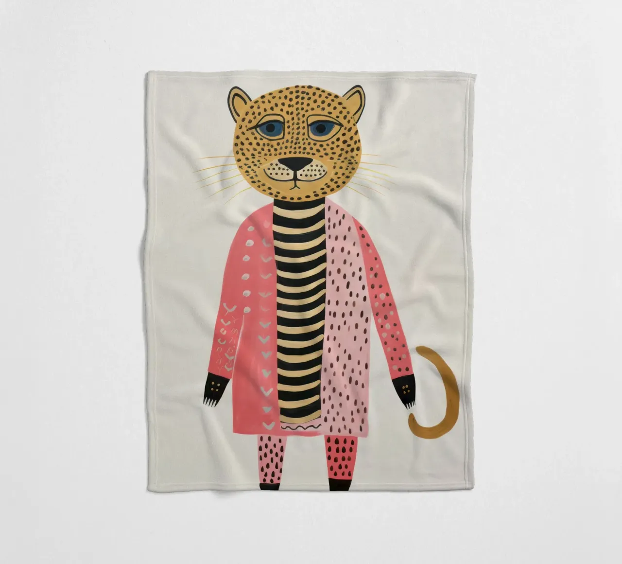 Niedlicher Leopard Fleecedecke von IamHomeStudio