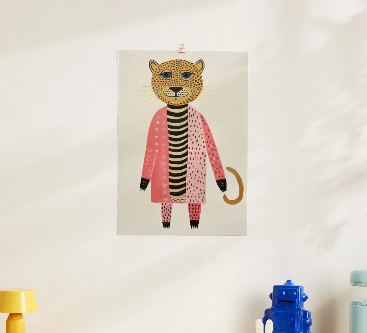 Leopardo carino carta hahnemühle da IamHomeStudio
