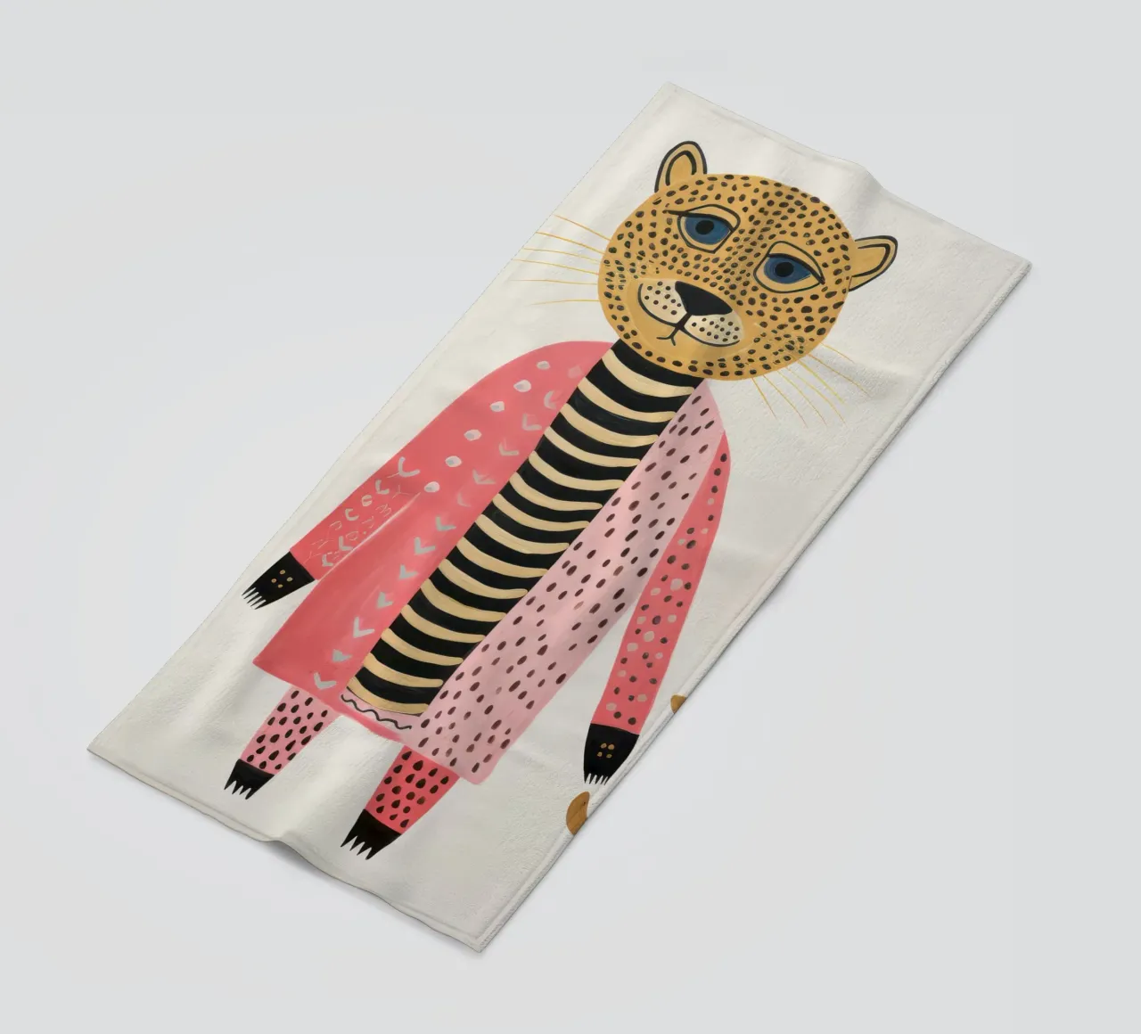 Leopardo carino telo mare da IamHomeStudio