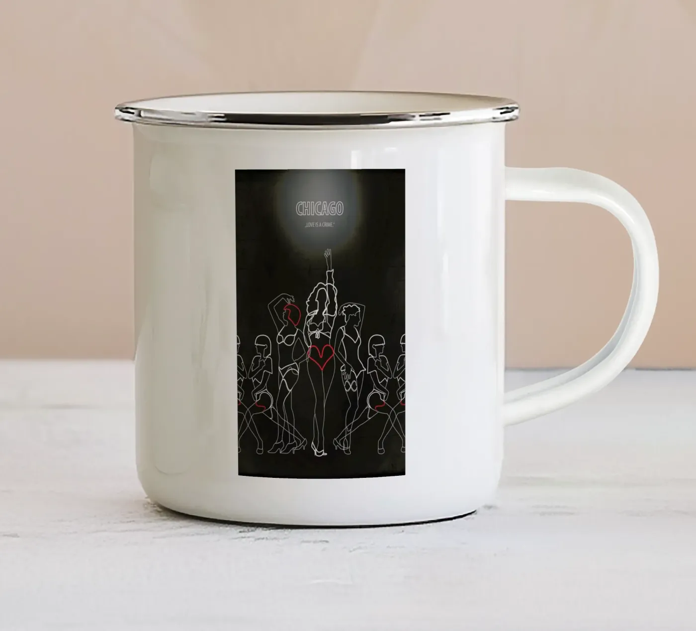 Chicago enamel mug by Fräulein Fisher