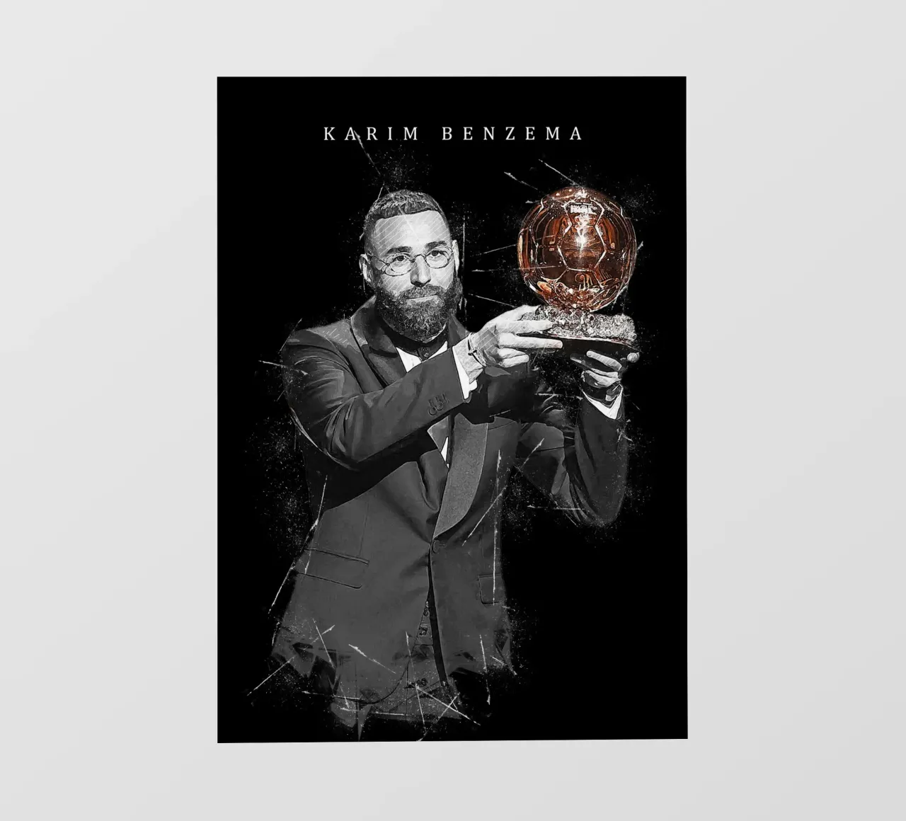 Karim Benzema Ballon d’Or 2022 pellicola backlit da tenten