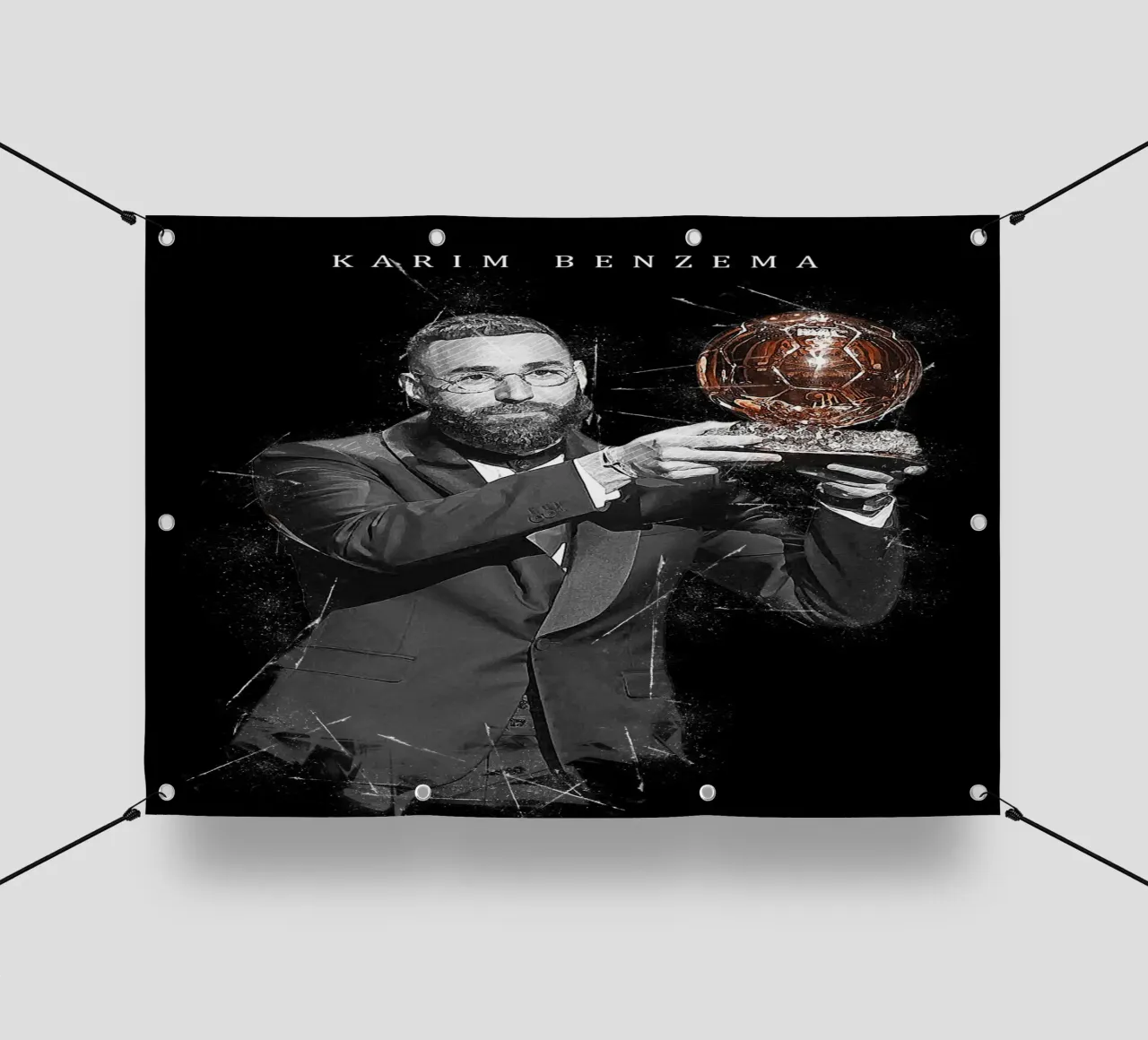 Karim Benzema Ballon d’Or 2022 telo in pvc da tenten